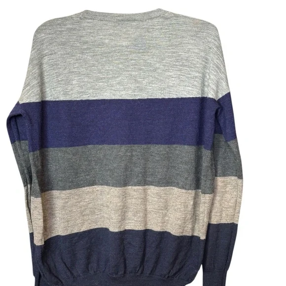 Armani Jeans Alpaca Wool Blend Striped Knit Sweater